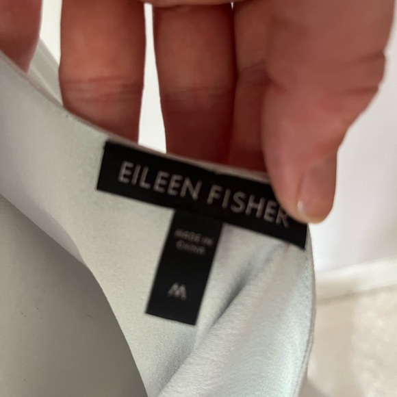 Eileen Fisher light blue 100%silk maxi tank dress size medium - Picture 8 of 10